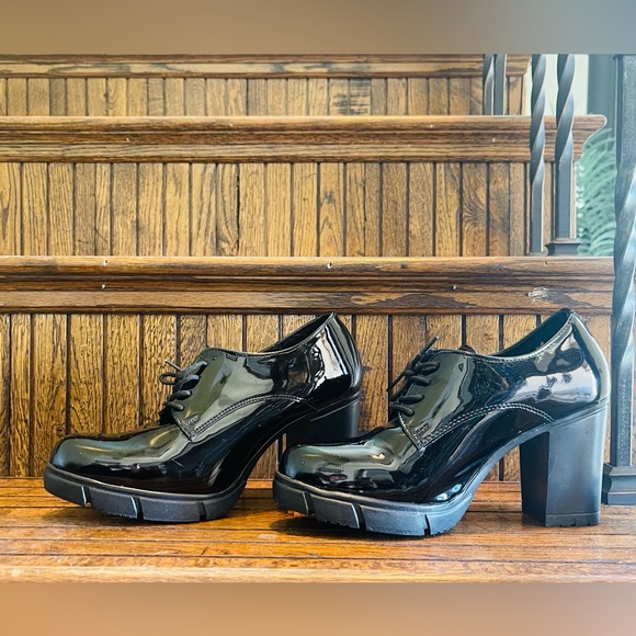 Refill Black platform shoes with shoe laces - Picture 5 of 5